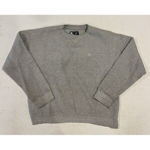 VTG Mens Starter‎ Pro80 Heavyweight Y2K Blank Sweatshirt Sz M Grey Crewneck